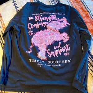 Simply Southern Breast Cancer Long Sleeve T Shirt